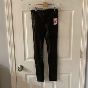 NWT Spanx faux leather leggings size S/P